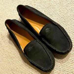 COACH Amber Driving Loafers Brown Suede Size 9.5